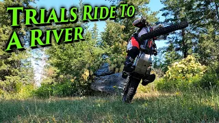 Trials Vlog Ep 75 | Gas Gas TXT 280 Beginner Novice Trials Ride To A River