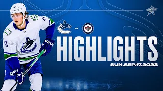 Canucks vs. Jets Highlights - Young Stars (Sept. 17, 2023)