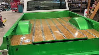 How build a wood bed floor with lifting door