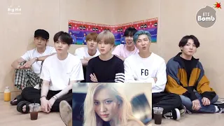 BTS REACTION to ROSE on the ground (mv)