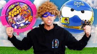 Billy's Toy Review - Ninja Kidz Mystery Ball & Fur by the Foot Bubblegum