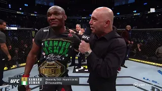 "This is for the world!" Usman silences Colby Covington at UFC 245!