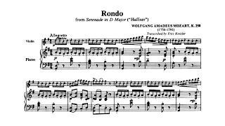 Mozart/Kreisler: Rondó from Haffner Serenade K.250 | Violin/Piano Score (Leia Zhu)