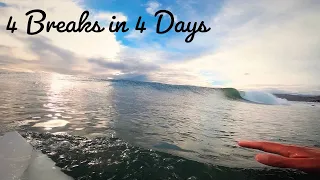 POV RAW SURF vlog - Surfing 4 different breaks in 4 days -  more gopro issues and crazy crowds