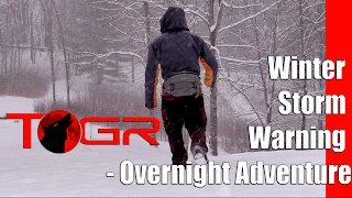 Camping in a Winter Storm - Winter Storm Warning - Overnight Adventure