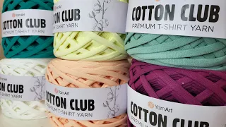 Yarn Art - Cotton Club. Трикотажна стрічкова пряжа для в'язання сумок, корзин та килимів.