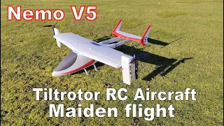 Tiltrotor RC Aircraft Nemo V5 - Maiden flight