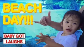 Funny Baby Beach Day | YOU WILL LAUGH HILARIOUS COMPILATION 2018