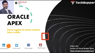 Form region to insert record into table in Oracle APEX