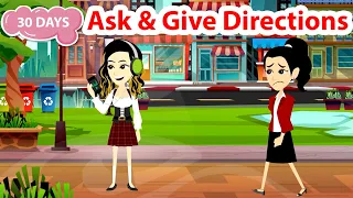 GIVE & ASK DIRECTIONS IN ENGLISH | English Speaking Practice | Learn English Conversation Practice