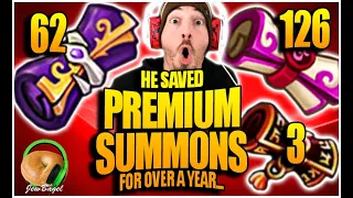 He Saved PREMIUM SCROLLS for over a year... (Summoners War)
