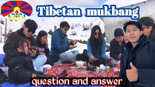 First Snow fall of the year || Tibetan food Mukbang || family and friends || Tibetan vlogger