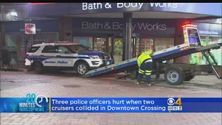 3 Boston Police Officers Injured After Cruisers Collide