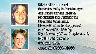 MISSING IN BC...Michael Hammond