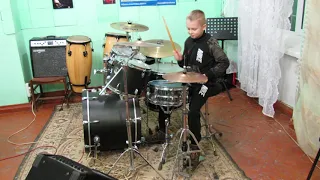 Группа "Время и Стекло" - На Стиле - (Drum Cover) -  Илья Варфоломеев 10 лет