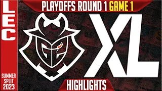 G2 vs XL Highlights Game 1 | LEC Summer 2023 Playoffs Round 1 | G2 Esports vs Excel G1