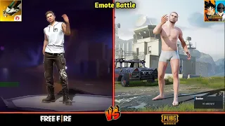 FREE FIRE VS PUBG EMOTE BATTLE - Who Will Win🔥Satisfying Video
