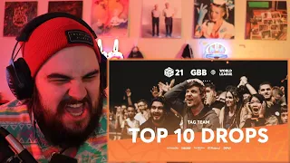 Top 10 Drops | Tag Team Battles | GRAND BEATBOX BATTLE 2021: WORLD LEAGUE || Beatbox Reaction