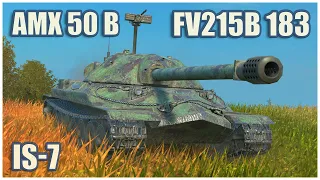 AMX 50 B, IS-7 & FV215b 183 • WoT Blitz Gameplay