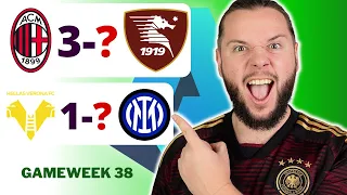 Serie A Gameweek 38 Prediction & Betting Tips!