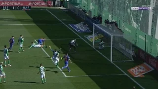 Barcelona Disallowed Goal vs Real Betis - 1 Meter Over The Line! 16-17 HD (29/1/2017)