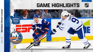 Maple Leafs @ Islanders 1/22/22 | NHL Highlights