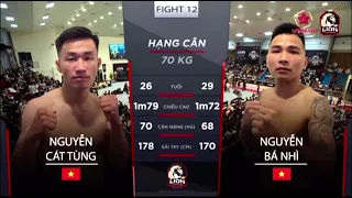 Nguyễn Cát Tùng VS Nguyễn Bá Nhì  | MMA Lionchampionship 2022  full trận hạng -70kg