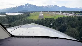 Kodiak 100 turning base to final into Palmer Airport PAAQ Alaska