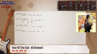 🎸 Year Of The Cat - Al Stewart Guitar Backing Track with chords and lyrics