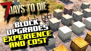 7 Days to Die Building Block Upgrade Experience (Alpha 19) 7d2d wooden, iron, flagstone, brick,rebar