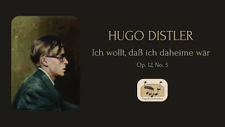 Hugo Distler: Ich wollt, das ich daheime wär Op. 12, No. 5 - Capella Columbae