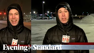 "Can I go back to my regular job?" Watch what happens when the sports guy reports on the weather