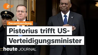 heute journal vom 9.5.24 Pistorius Washington, Biden Waffenlieferungen, Karlspreis-Vergabe (english)