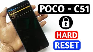 POCO C51 hard reset forgot screen lock | hard reset POCO C51.