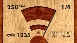 250 BPM 1/4 Wood Metronome HD