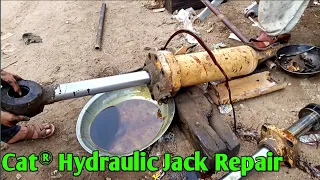 Cat® Loader 950b  Bucket hydraulic cylinder remove and  oil seal change || Pakistani mechanic skills