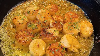 Scallops in Brown Butter White Wine Sauce!