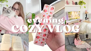 cozy evening vlog 🌸 crafting, desk tour, and relaxing