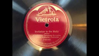 Victrola 74598."Invitation To The Waltz" (Weber).Philadelphia Symphony Orchestra.Victrola Xa. 1917.