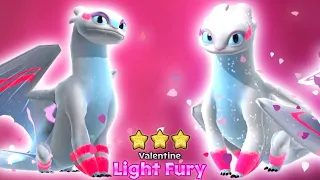 Valentine Light Fury Trained/Upgraded to 3-stars "Titan Wing" Mode | Dragons: Titan Uprising