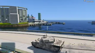 GTA 5 - Tank Rampage In Vice City + Six Star Escape