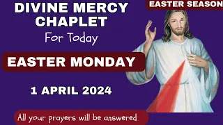 DIVINE MERCY CHAPLET TODAY | EASTER MONDAY 1 APRIL 2024, | Daily Chaplet of Divine Mercy🙏📿✝️