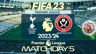 FIFA 23 Tottenham vs Sheffield United | Premier League 2023/24 | PS4 Full Match