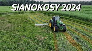 🔥Sianokosy 2024🔥John Deere 6175M🔥Krone🔥4K🔥