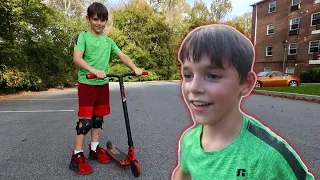 SURPRISING 10 YEAR OLD KID WITH HIS DREAM SCOOTER!