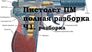 Пистолет ПМ (пистолет Макарова): полная разборка-сборка ч.1