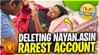 DELETING NAYAN ASIN ACCOUNT 😱 SCAMMING 100000 DIAMONDS - Garena Free Fire