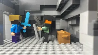 Lego Minecraft Steve vs Alex: race for the treasure