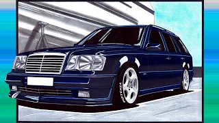 Как нарисовать Мерседес S124 | How to draw Mercedes E-Klasse S124 | Як намалювати Brabus (S124)