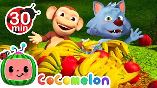 We Like to Eat Apples and Bananas! | CoComelon Animal Time | Healthy Snacks for Kids!